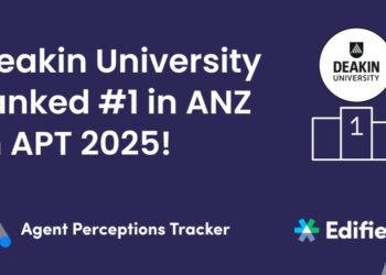 Deakin University Tops 2025 Edified Agent Perceptions Tracker